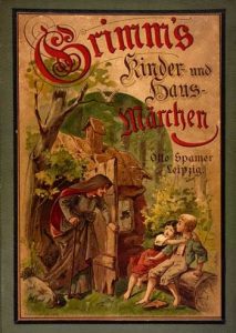 cover of vintage children's and household tales Grimm's fairy tales
